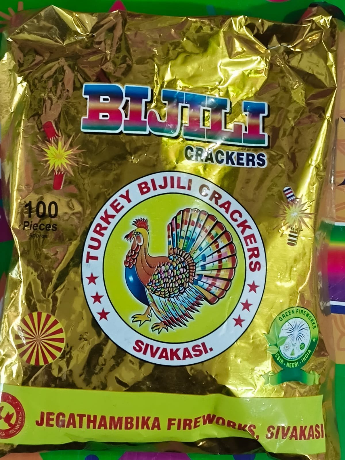 Gold Stripped Bijili – 100 pc